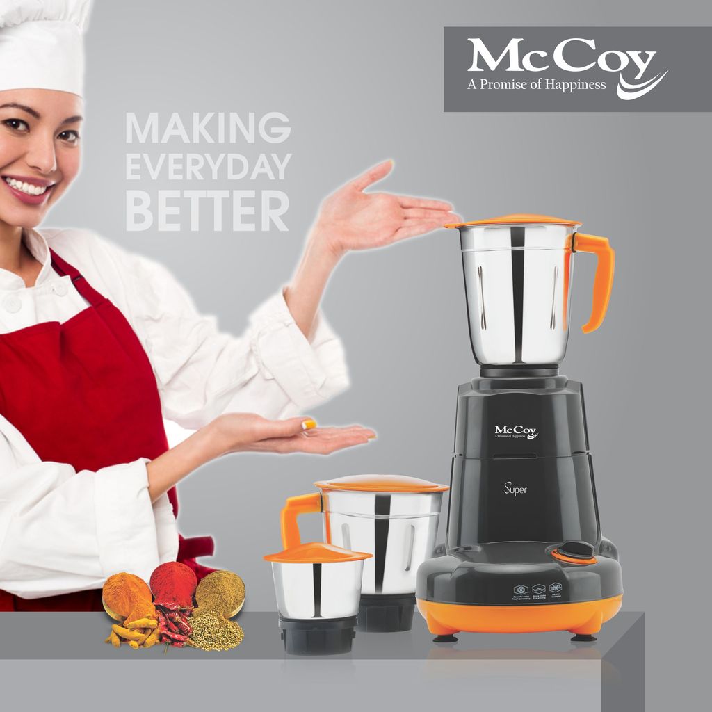 McCoy Toofan 1200W Mixer Grinder - McCoy Appliances India