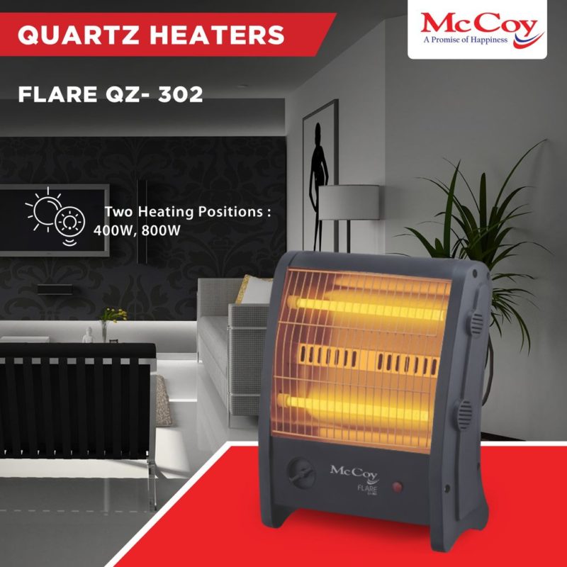 McCoy Room Heater (Quartz)Flare QZ302 McCoy Appliances India